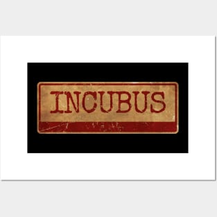 Incubus Text gold siple retro, vintage Posters and Art